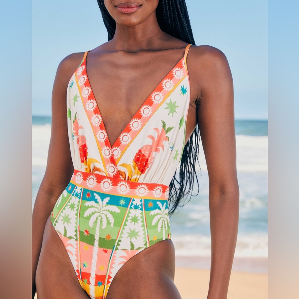 Farm Rio Rainbow Sunset One Piece Swimsuit